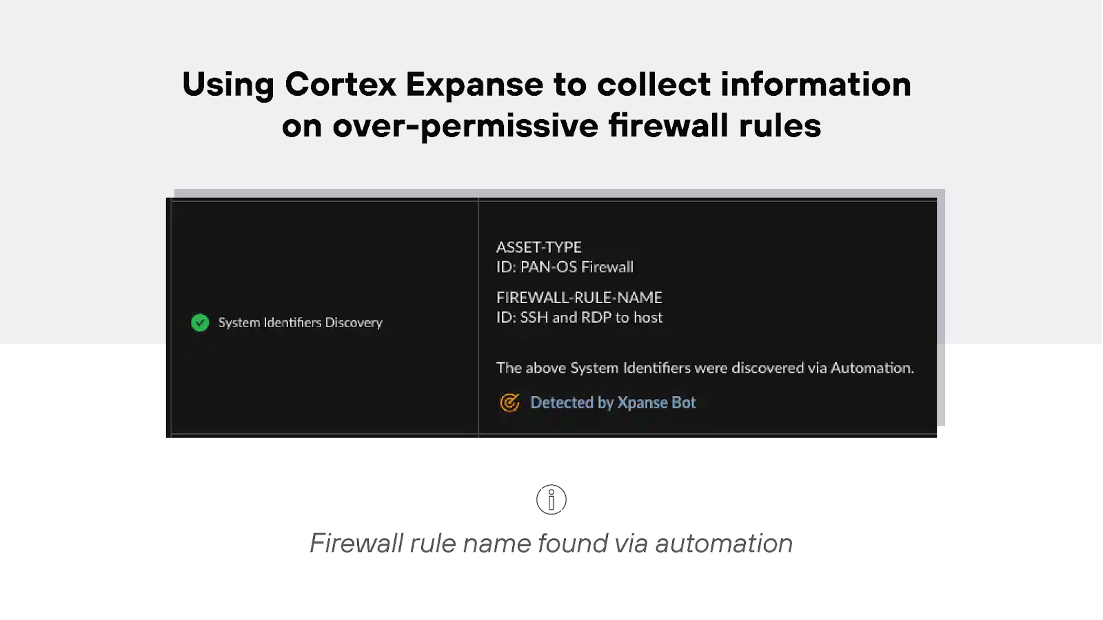 Using Cortex Expanse to collection information on over-permissive firewall rules