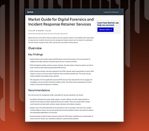 Gartner<sup>®</sup> Market Guide for DFIR retainer services